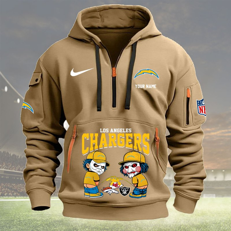 Los Angeles Chargers Khaki Hoodie