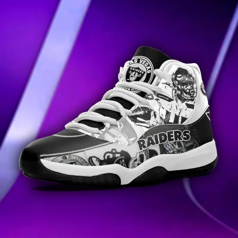 Las Vegas Raiders AJD11 Sneakers Top View