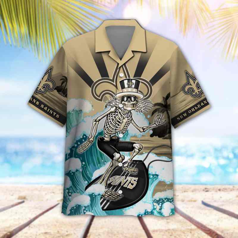 New Orleans Saints Button Shirt Background Image