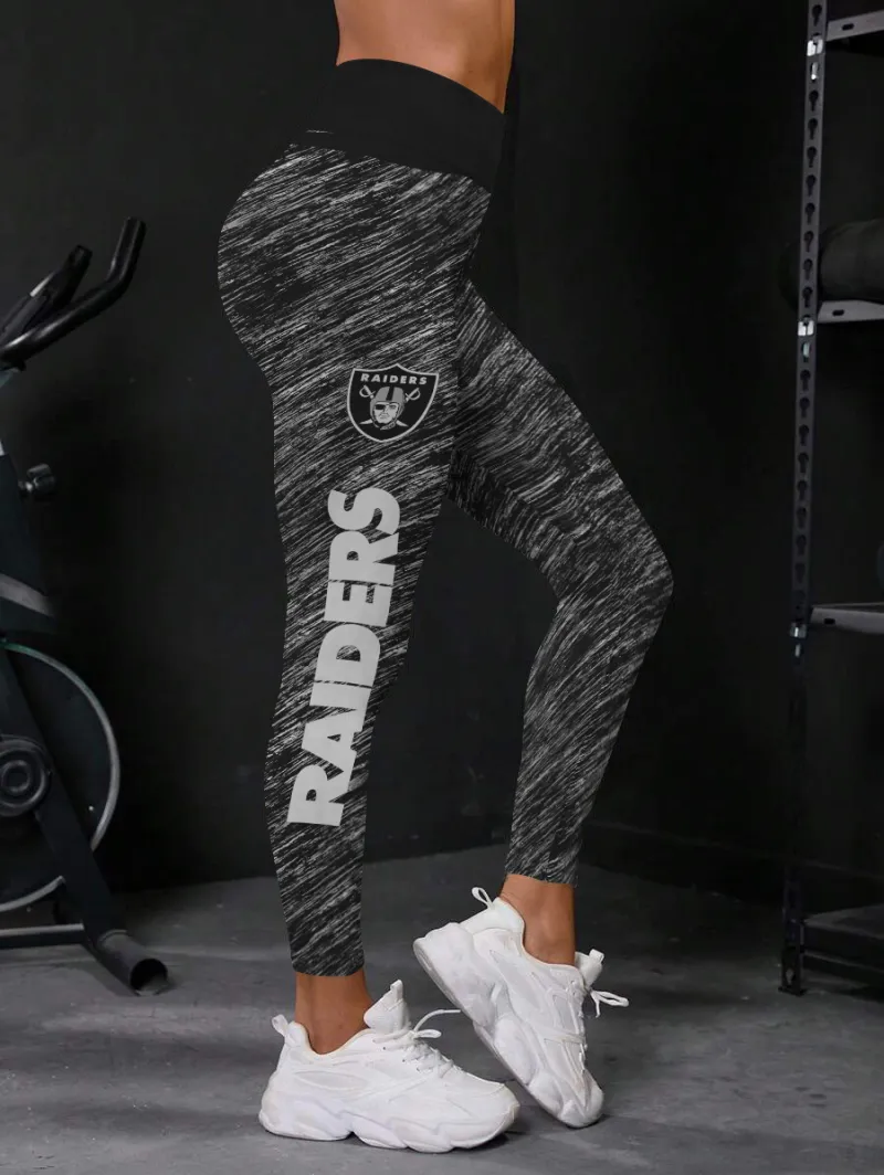 Las Vegas Raiders High Waist Push Up Printed Leggings