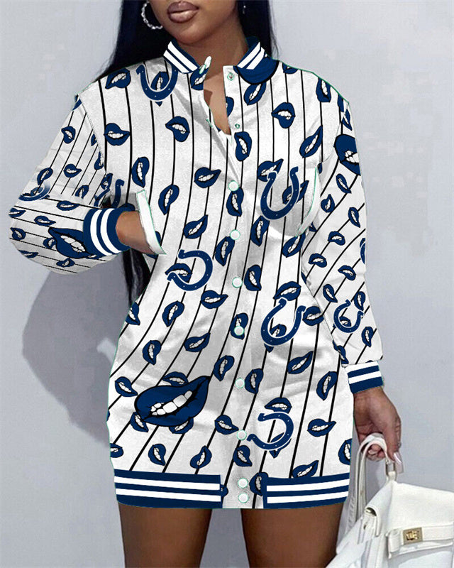 Indianapolis Colts Women's Button Down Jacket Dress