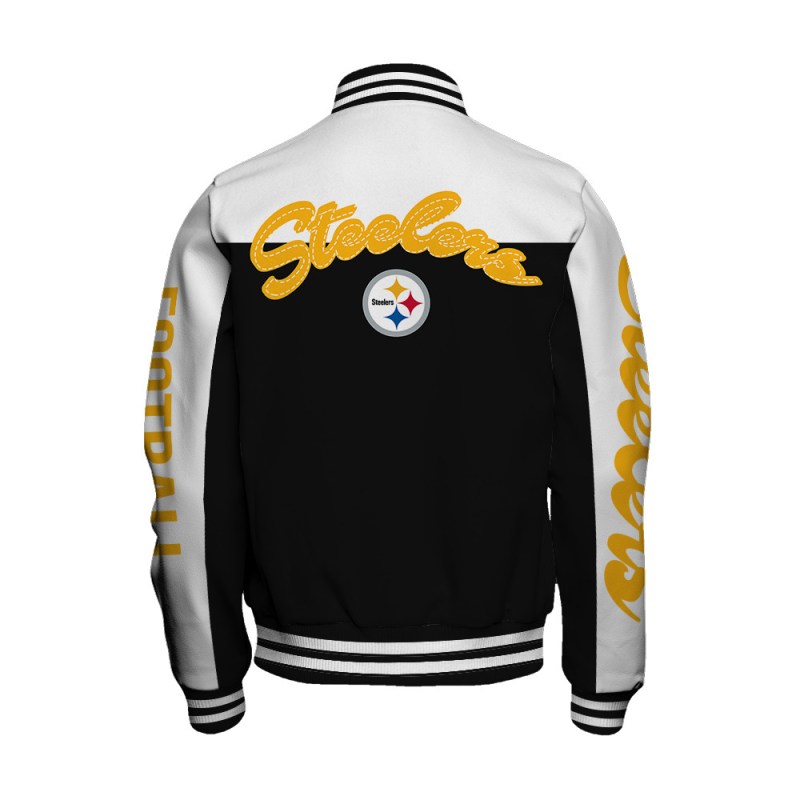 Pittsburgh Steelers Varsity Jacket - Detail View