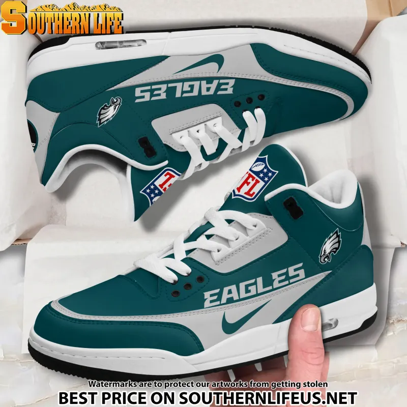 Philadelphia Eagles Sneakers Side View
