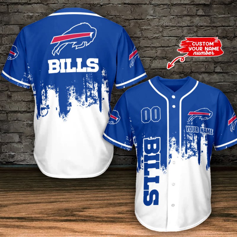 Buffalo Bills Personalized Baseball Jersey