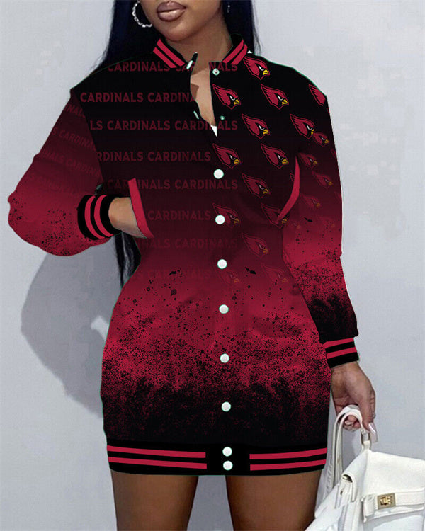 Arizona Cardinals Women's Button Down Jacket Dress