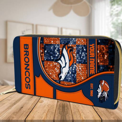 Denver Broncos Zip Around Wallet Design