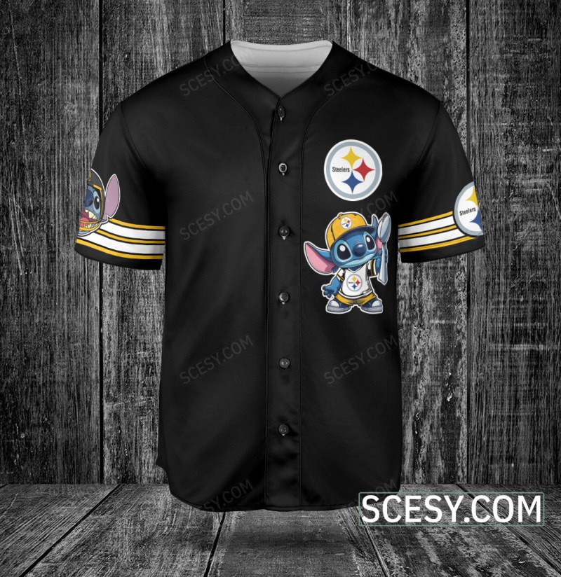 Pittsburgh Steelers Baseball Jersey - Back View