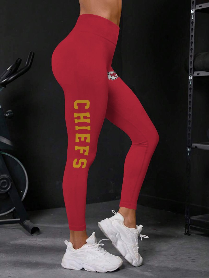 Kansas City Chiefs High Waist Push Up Printed Leggings