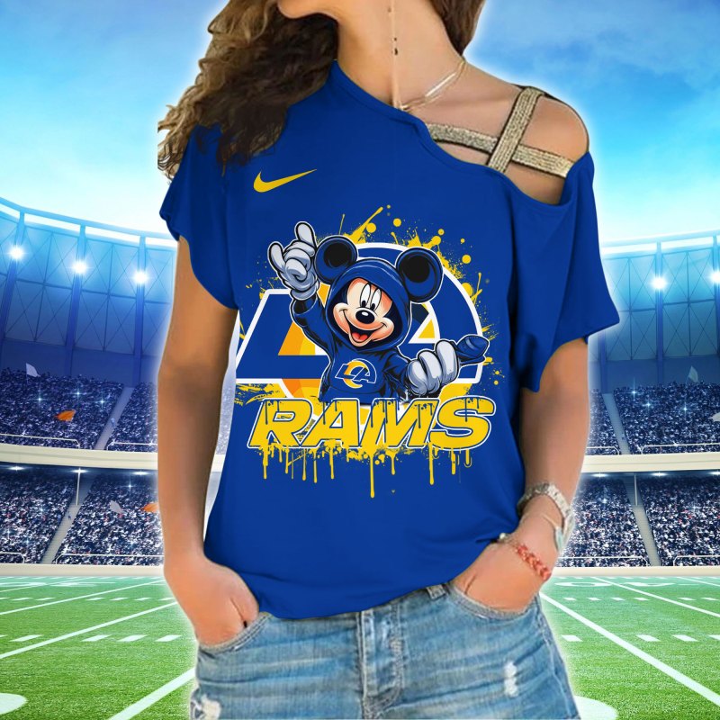 Los Angeles Rams Cross Strap Shoulder Shirt Side View
