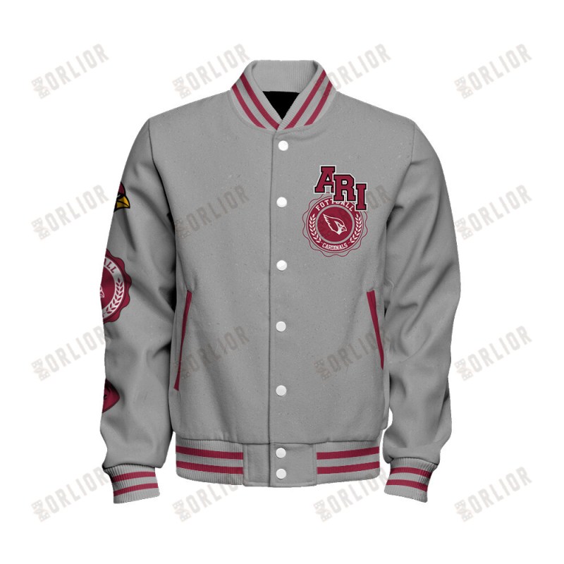 Arizona Cardinals Varsity Jacket Back View