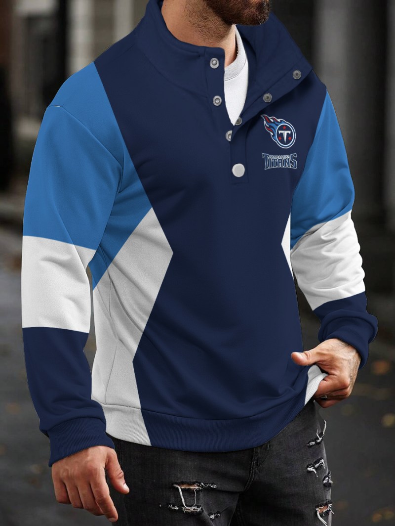 Tennessee Titans Casual Colorful Stand Collar Sweatshirt