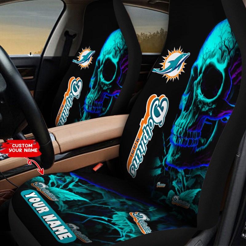 Miami Dolphins Personalized Car Seat Covers