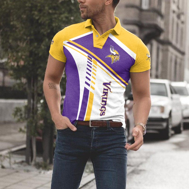 Minnesota Vikings Polo T-shirt back view