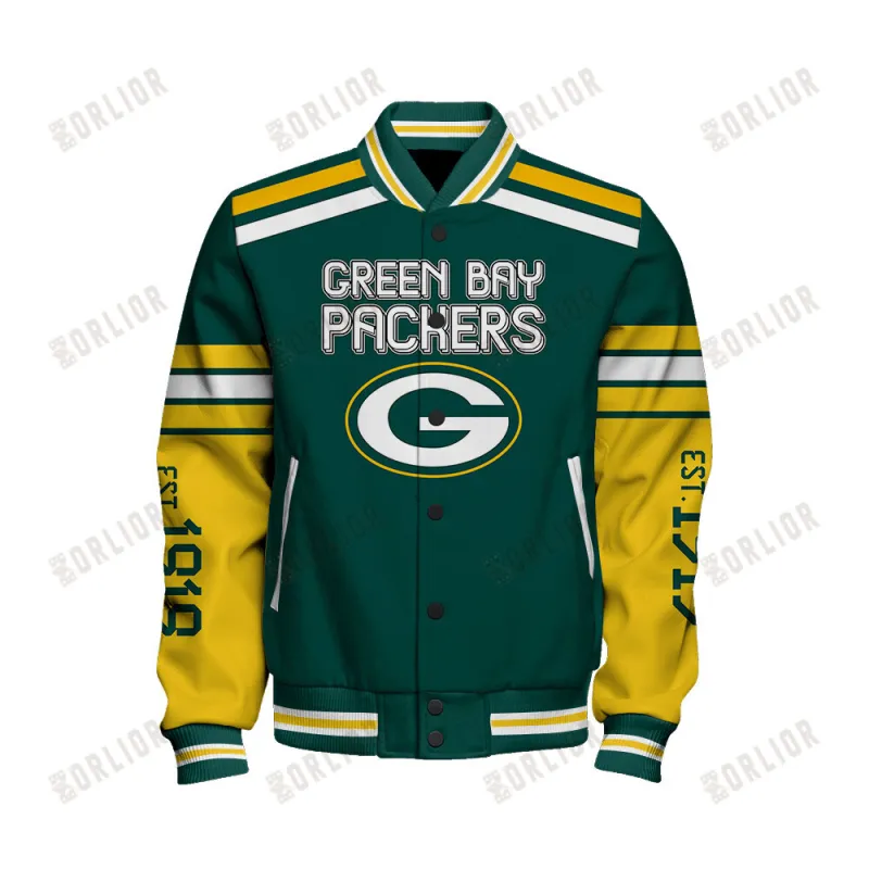 Green Bay Packers Varsity Jacket - Back View