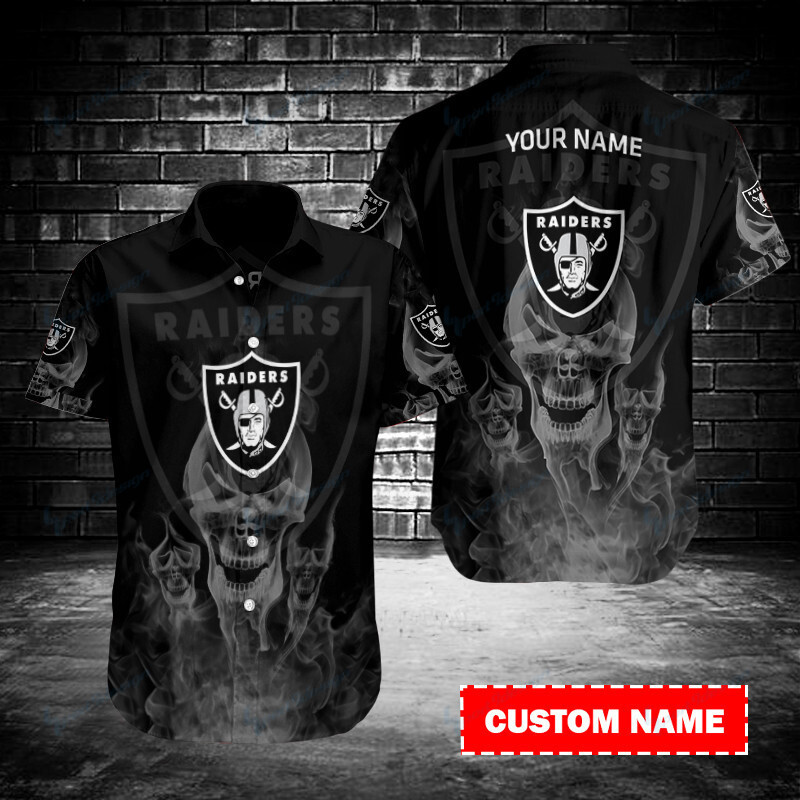 Las Vegas Raiders Personalized Button Shirt