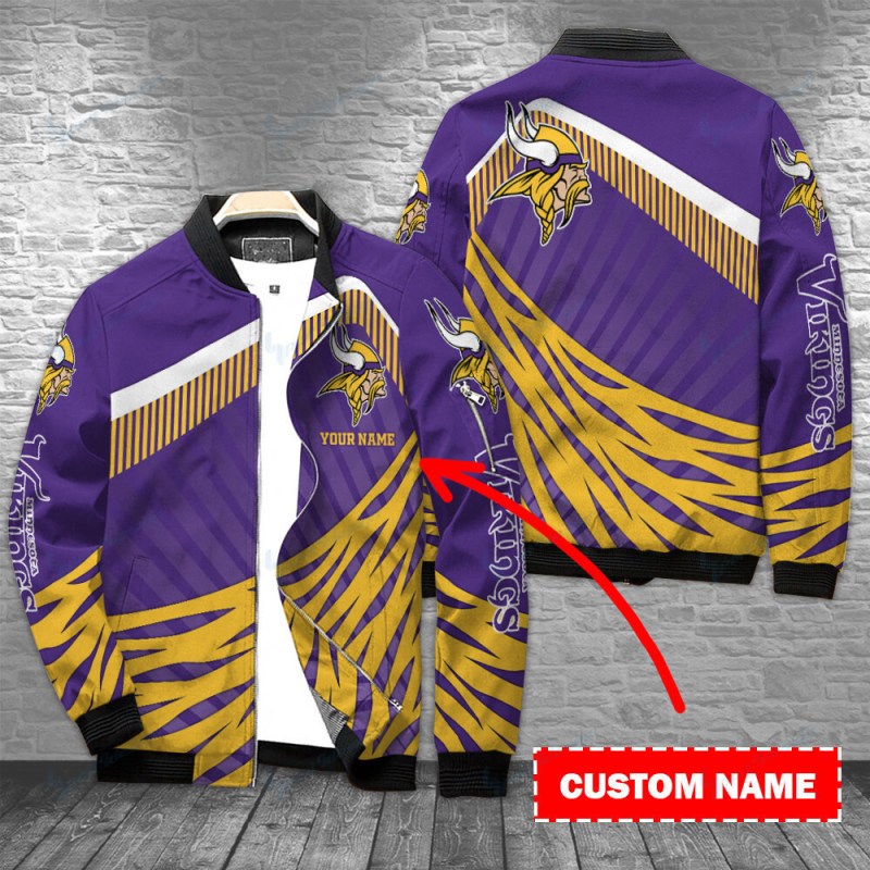 Minnesota Vikings Personalized Bomber Jacket
