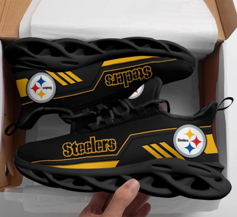 Pittsburgh Steelers Yeezy Sneakers on Display