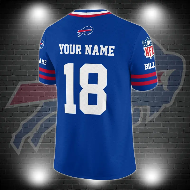 Buffalo Bills Personalized V-neck Football Jersey - Image 3