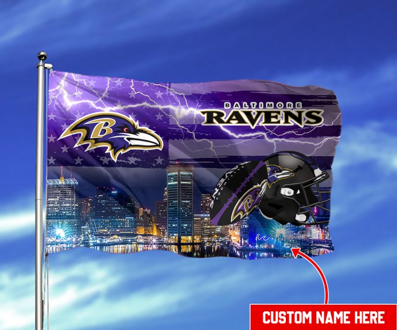 Baltimore Ravens Personalized Flag