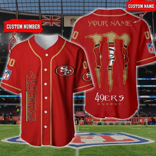 San Francisco 49ers Personalized Baseball Jersey