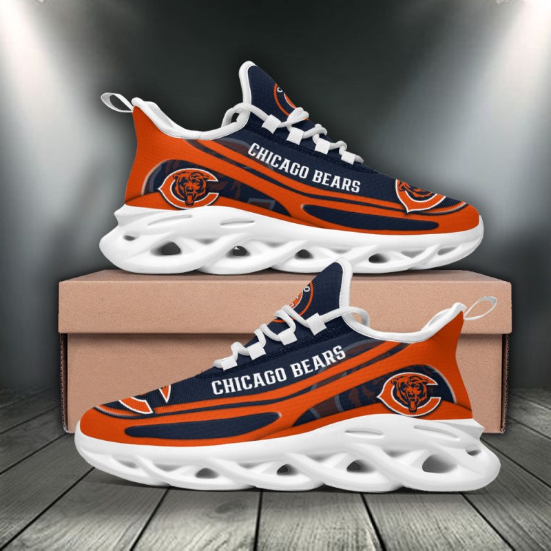 Chicago Bears Yezy Running Sneakers Back View