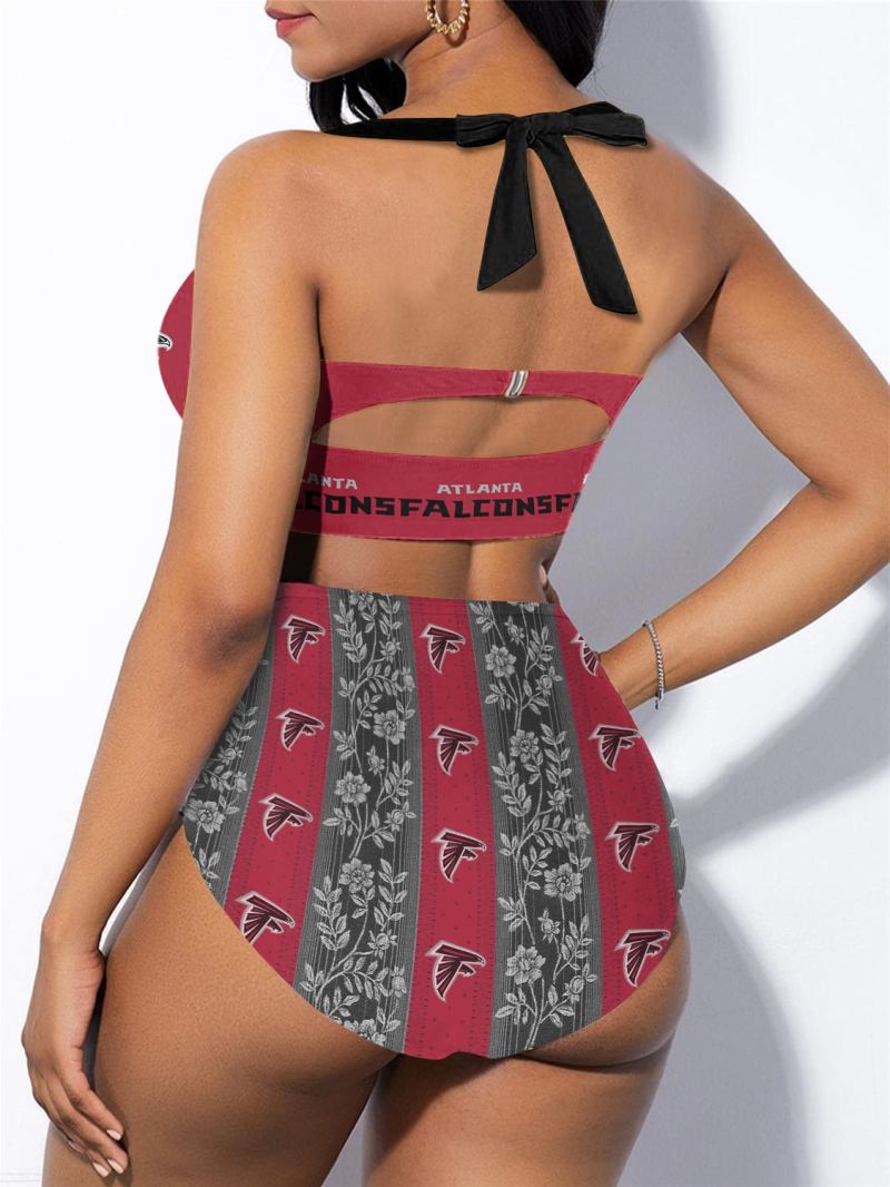 Atlanta Falcons Sexy Print Bikini Swimsuit - Side View