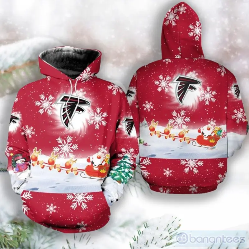 NFL Atlanta Falcons Christmas Santa Claus Is Coming 3D Unisex Hoodie For Fans