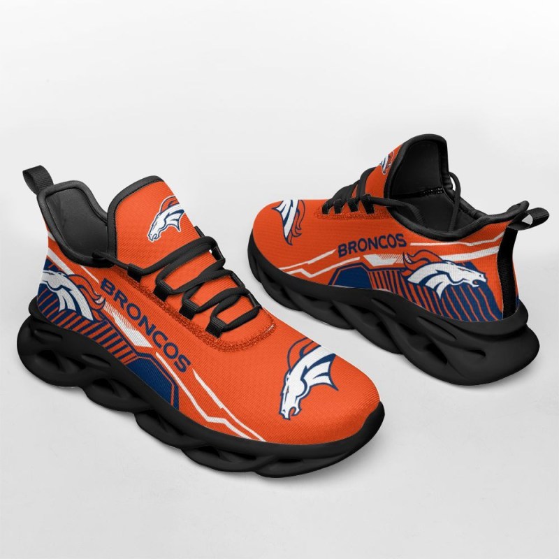 Denver Broncos Yezy Running Sneakers Back View