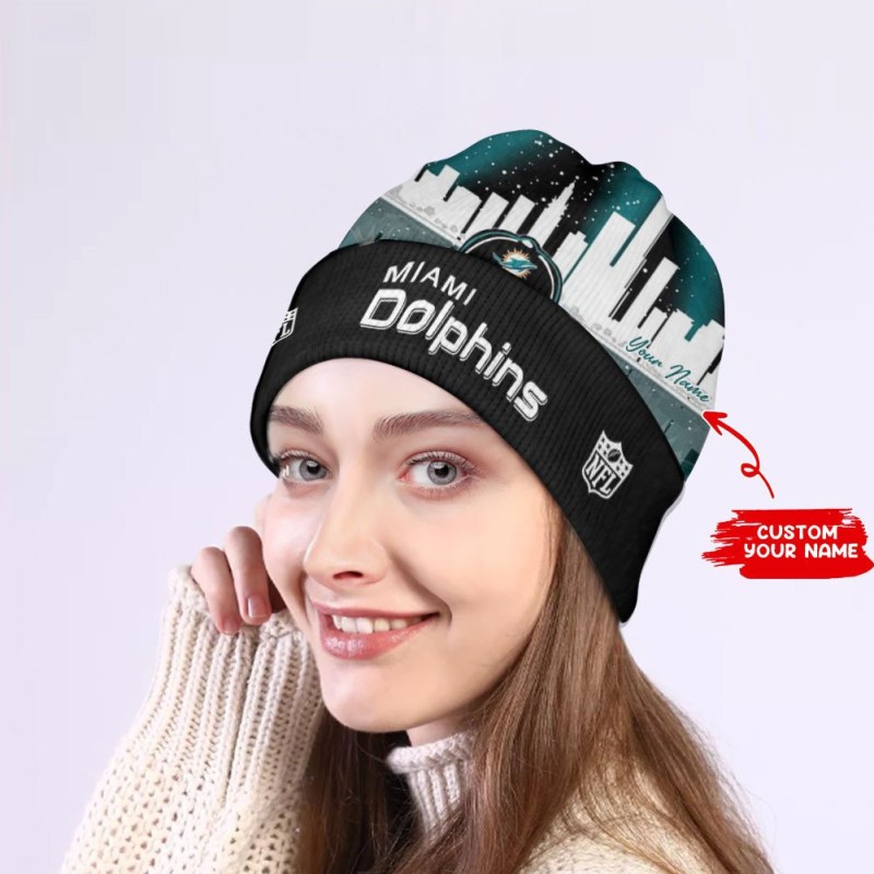 Las Vegas Raiders Personalized Wool Beanie Back View