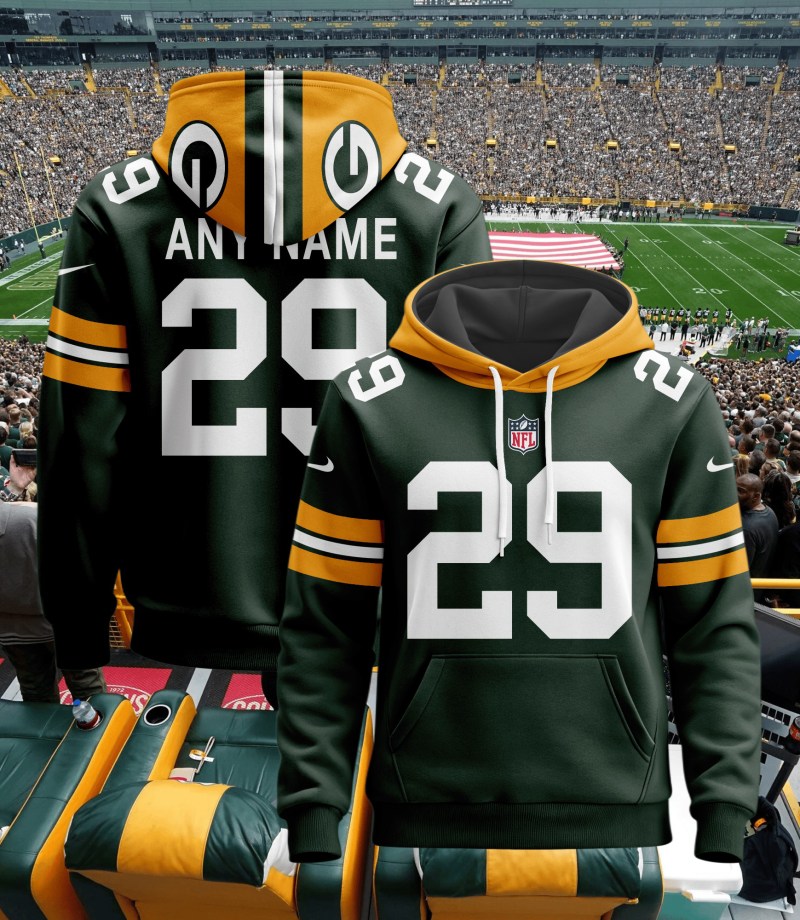 Green Bay Packers Personalized Football Hoodie