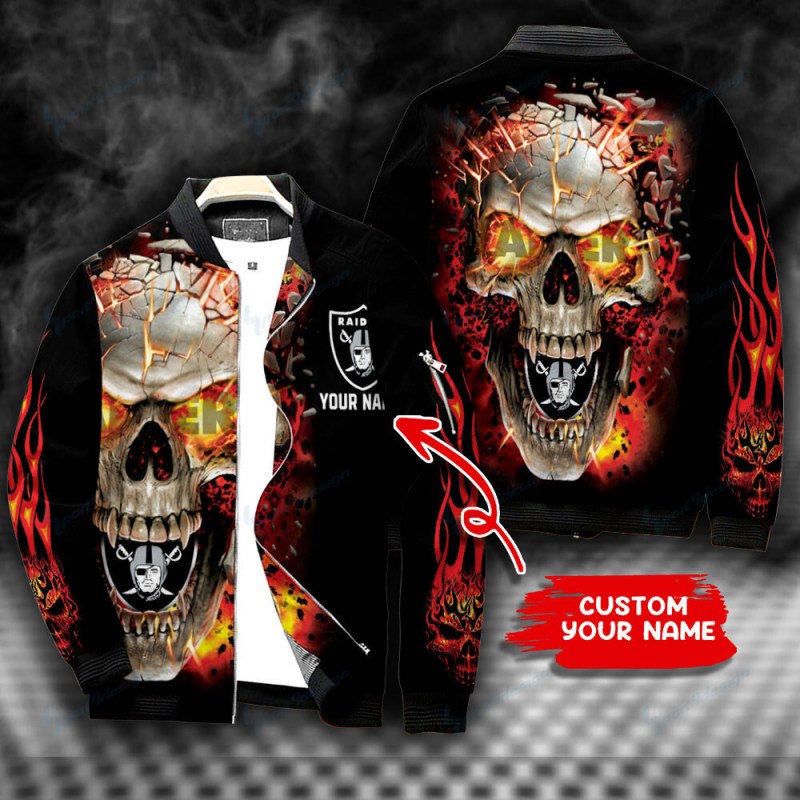Las Vegas Raiders Personalized Bomber Jacket