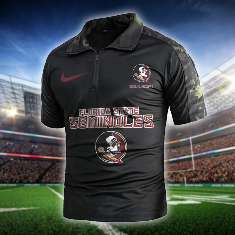 Florida State Seminoles Black Camo Polo