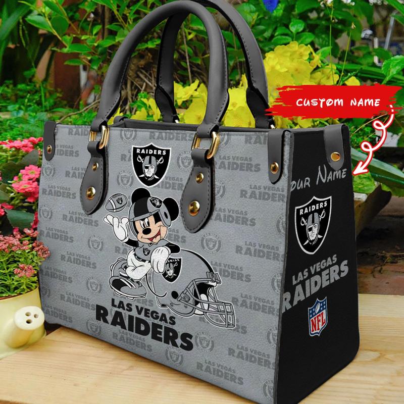 Las Vegas Raiders Leather Hand Bag