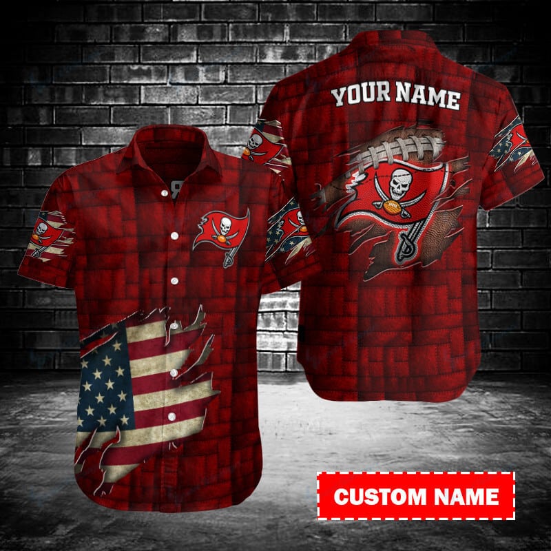 Tampa Bay Buccaneers Personalized Button Shirt Sizing Chart