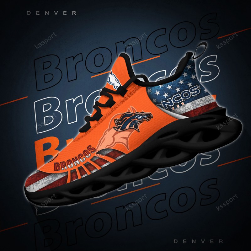 Denver Broncos Yezy Running Sneakers Detail View