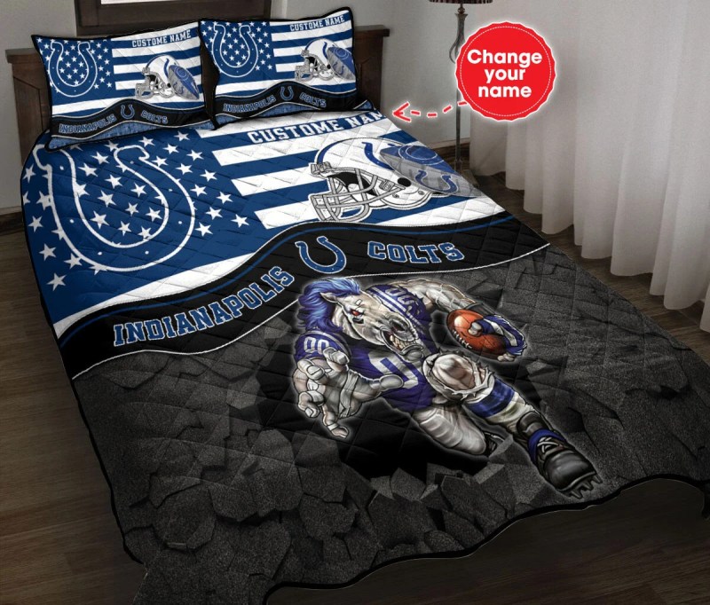 Indianapolis Colts Personalized Quilt Set