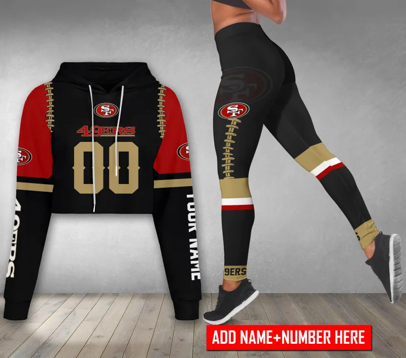 San Francisco 49ers Combo Croptop Hoodie and Leggings