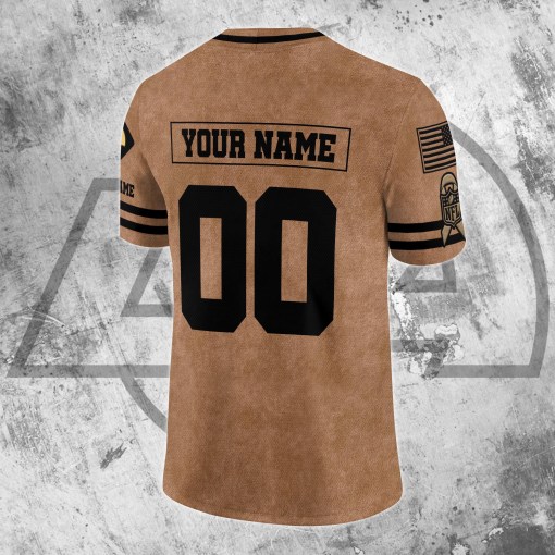 Los Angeles Rams Personalized V-neck Jersey - Detailed View