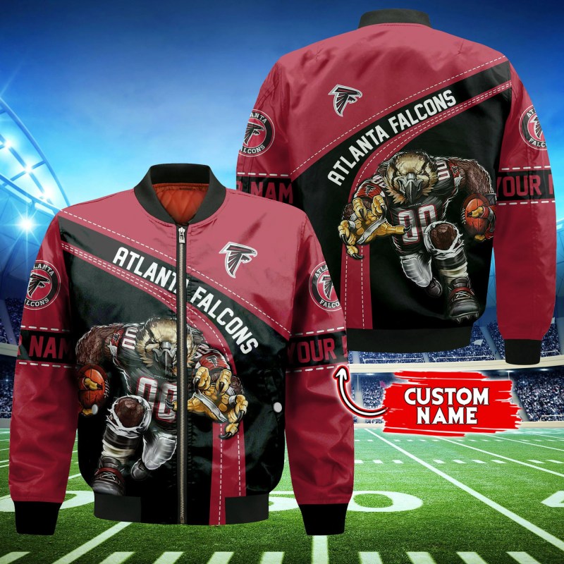 Atlanta Falcons Personalized Thick Bomber Jacket