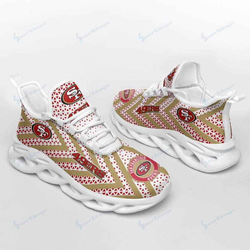 San Francisco 49ers Yezy Running Sneakers Side View