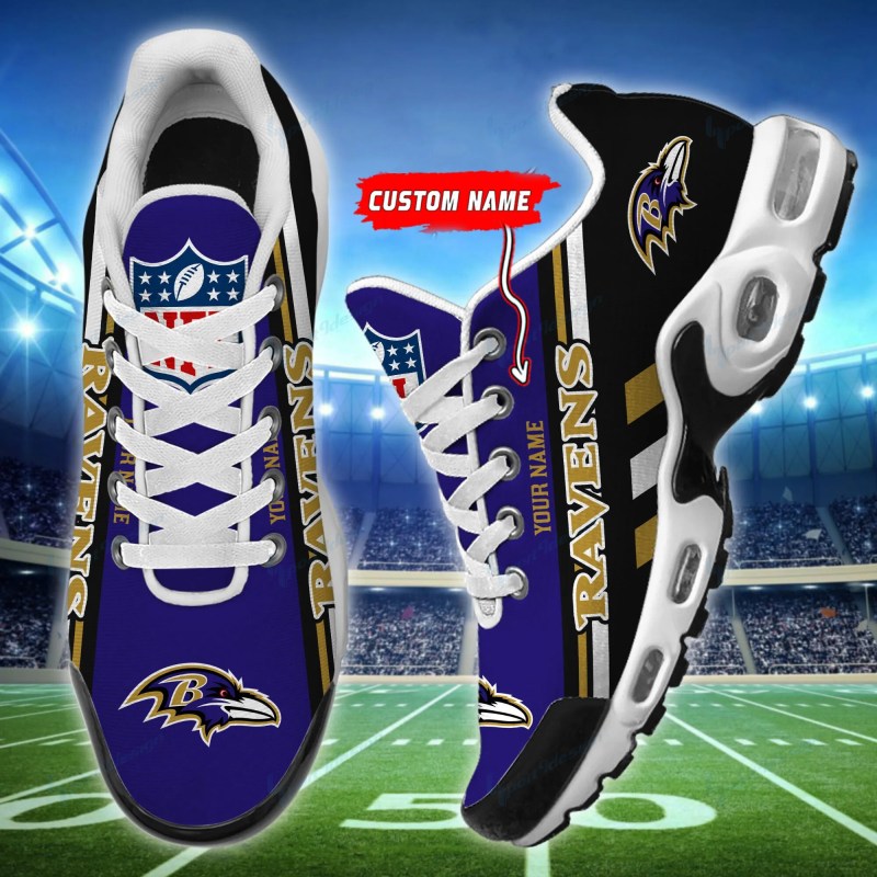 Baltimore Ravens Personalized Plus T-N Youth Sneakers