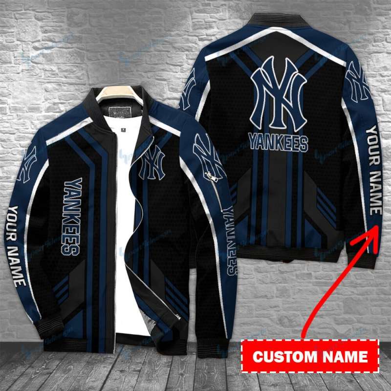 New York Yankees Personalized Bomber Jacket Front View