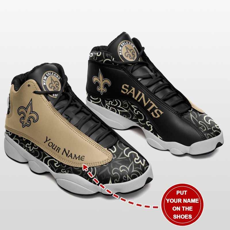 New Orleans Saints Personalized Air JD13 Sneakers