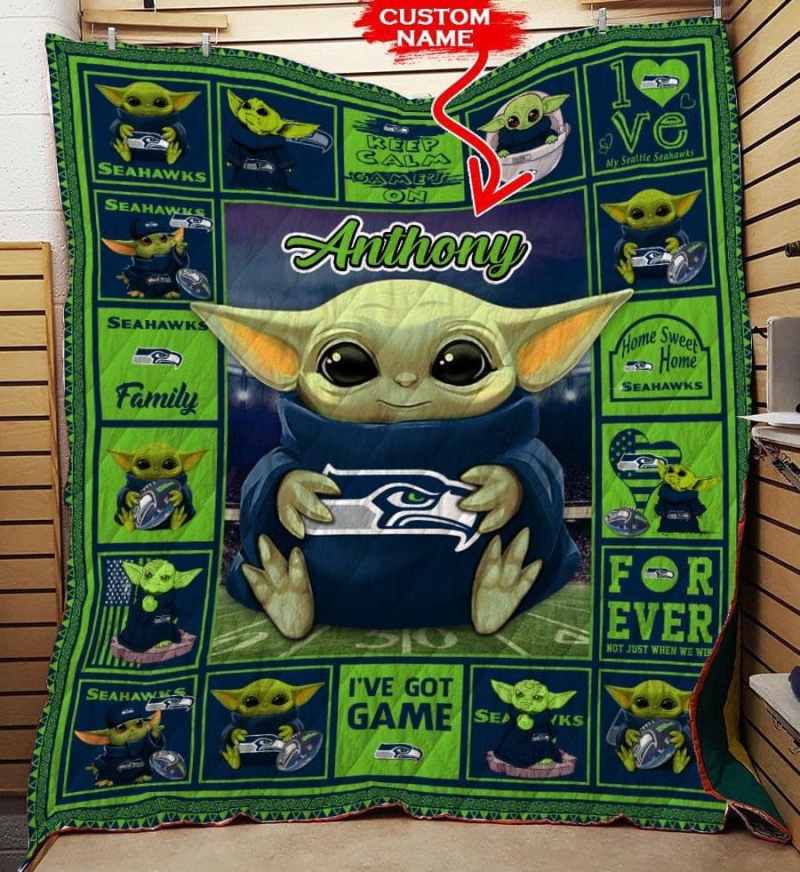 Seattle Seahawks Personalized Premium Quilt 3