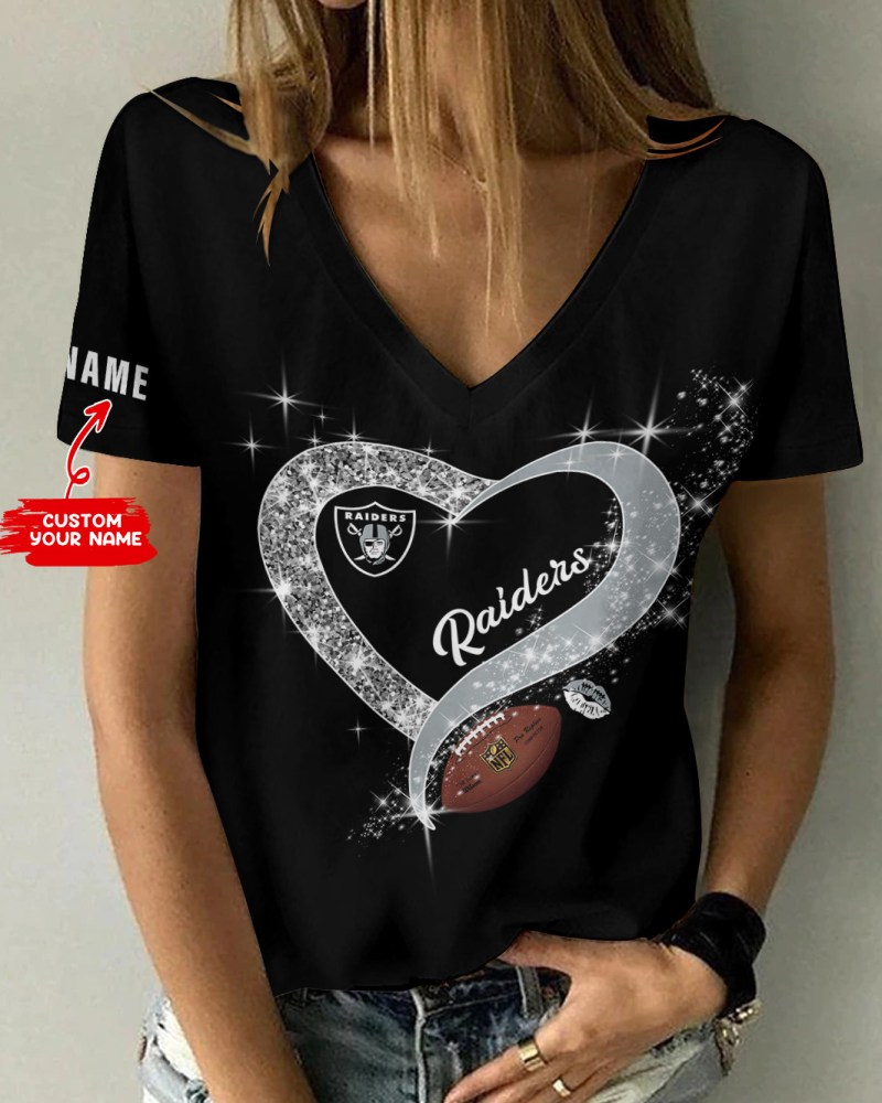 Las Vegas Raiders Personalized V-Neck T-Shirt