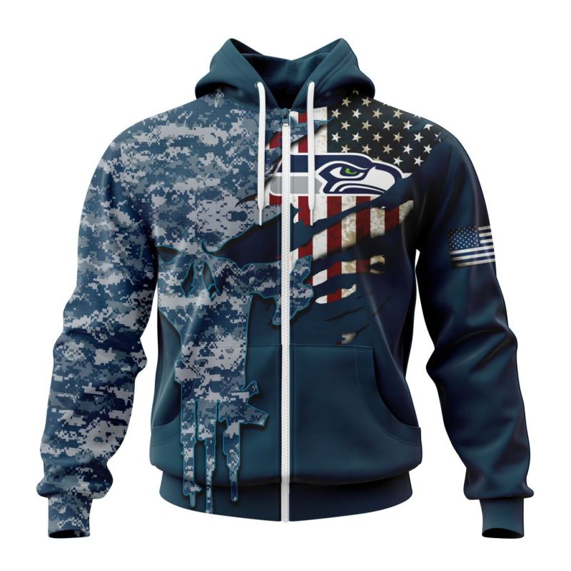 Seattle Seahawks Zip Front Hoodie