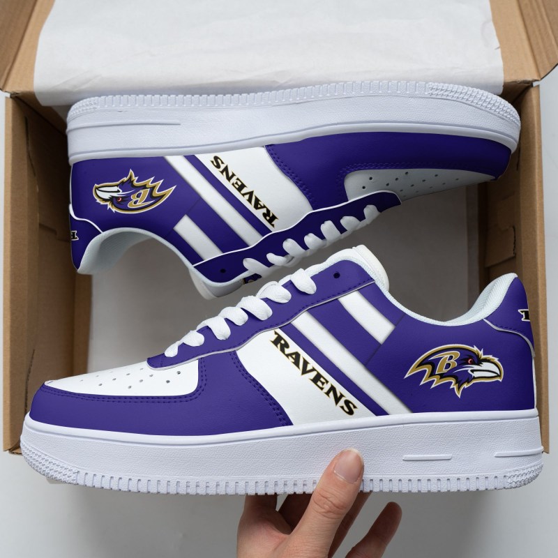 Baltimore Ravens AF1 Shoes Look