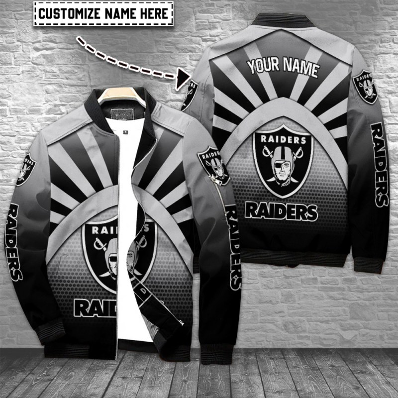 Las Vegas Raiders Personalized Bomber Jacket