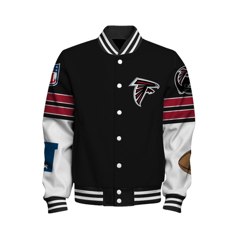 Atlanta Falcons Varsity Jacket Side View