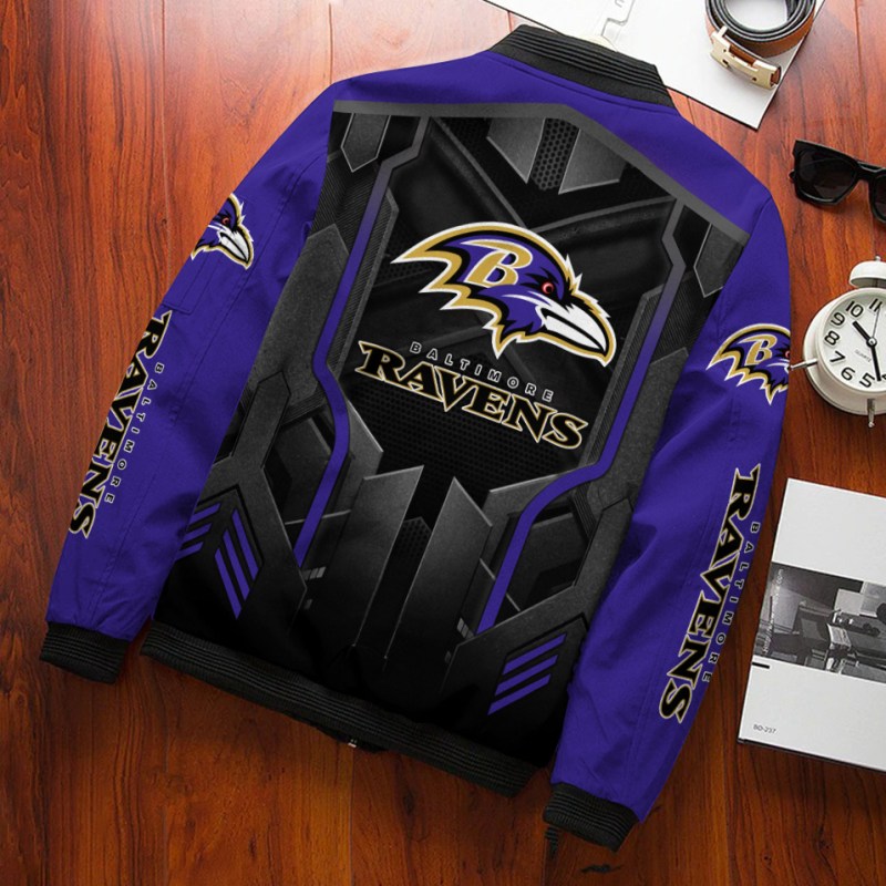Baltimore Ravens Bomber Jacket Back View